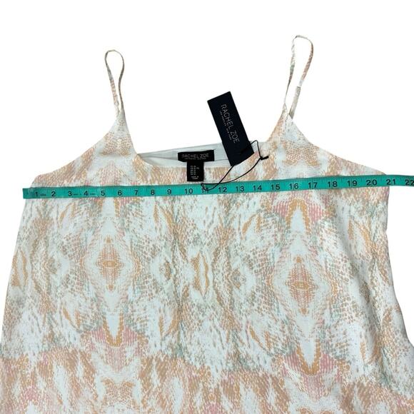 NWT Rachel Zoe Adjustable Snakeskin Print Pink Double Layered Cami Size XL - Picture 7 of 9